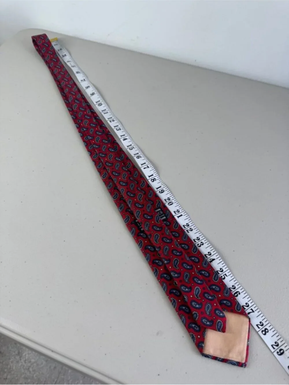 Leo Chevalier Red Paisley Silk Tie Classic Business Wedding Designer Necktie